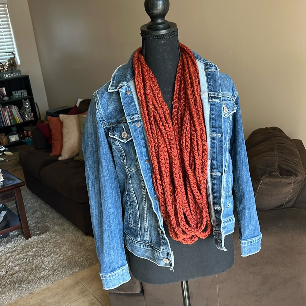 Handmade Crochet Braided Infinity Scarf